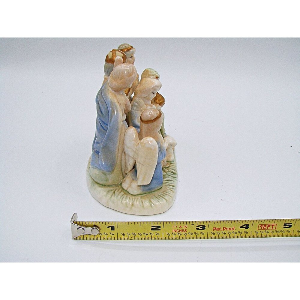 Porcelain Nativity Scene Figurine Holiday Christmas Religious Decor 4x4.5” - Picture 11 of 11
